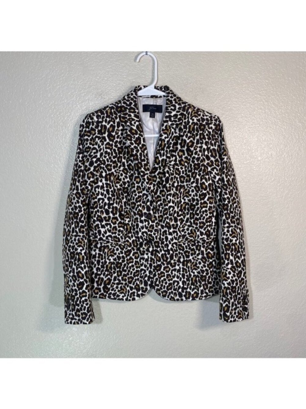 J. Crew Factory Leopard Print Blazer in Brown and Black